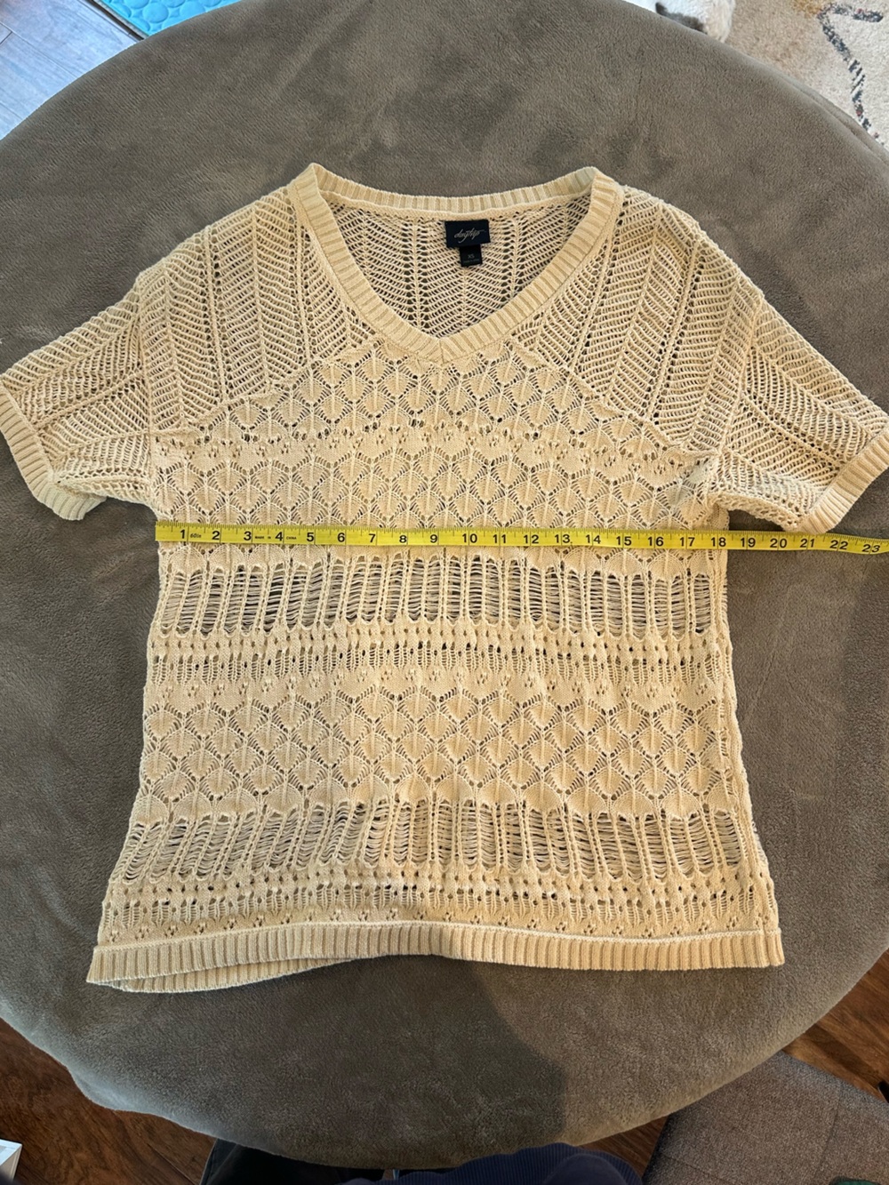 Daytrip Open-Knit Crochet Cap-Sleeve Top